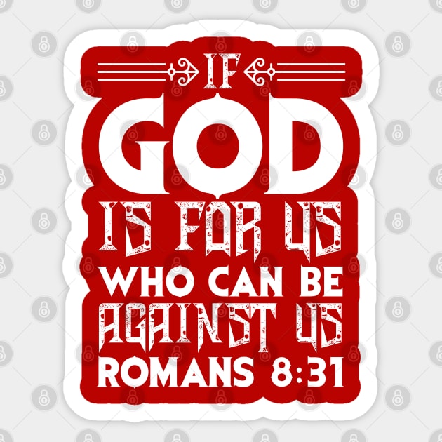 Romans 8:31 Sticker by Plushism